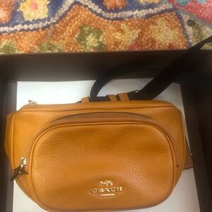 Coach Tan Leather Belt Bag